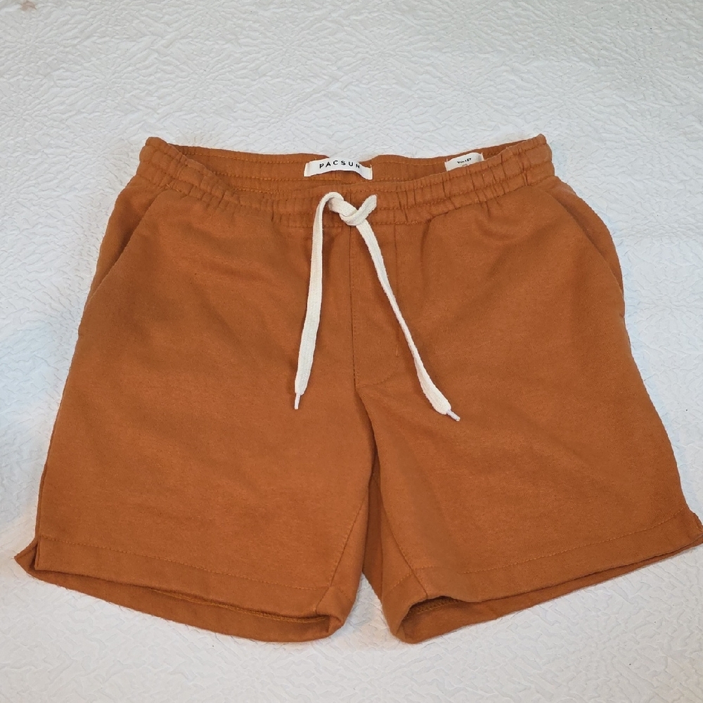 PacSun Men's Volley Sweat Shorts - Rust Orange‎ - Size Small